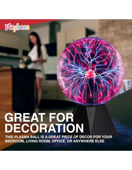 Bola de Plasma Playbees 17,78 cm Rojo Interactiva