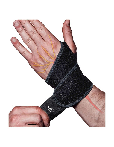 Correa de Compresión para Muñeca HiRui - Soporte Ajustable Negro