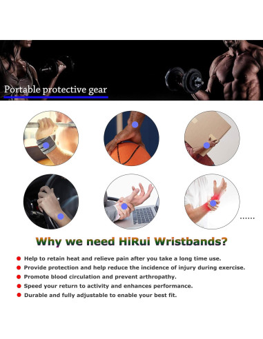 Correa de Compresión para Muñeca HiRui - Soporte Ajustable Negro