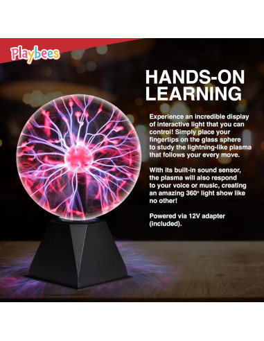 Bola de Plasma Playbees 17,78 cm Rojo Interactiva