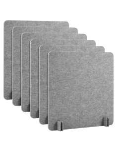 Divisor Acústico de Escritorio Kisston 6 Pack 60x60 cm Gris