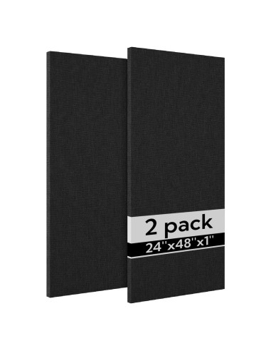 Paneles Acústicos Olanglab 2 Pack 61x122 cm Aislantes Sonido Negro