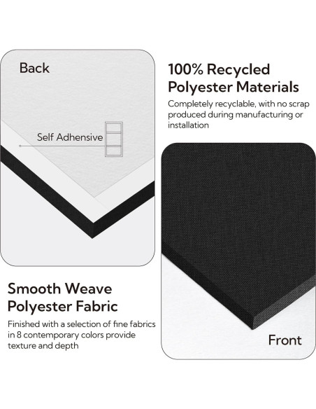 Paneles Acústicos Olanglab 2 Pack 61x122 cm Aislantes Sonido Negro