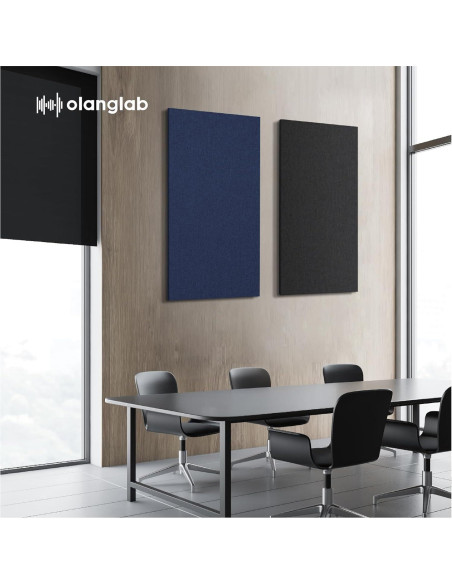 Paneles Acústicos Olanglab 2 Pack 61x122 cm Aislantes Sonido Negro