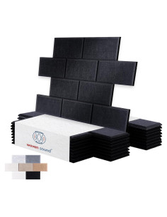 Paneles Acústicos WoveN SounD Ladrillo Negro 8 Piezas 40.6x30.5 cm