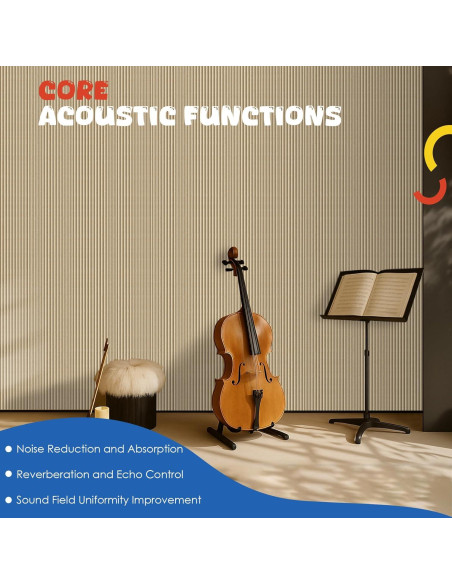 Paquete de 10 Paneles Acústicos Camello 120x60 cm Aislantes