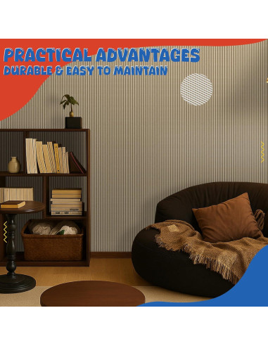 Paquete de 10 Paneles Acústicos Camello 120x60 cm Aislantes