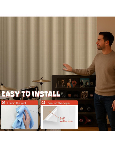 Paquete de 10 Paneles Acústicos Camello 120x60 cm Aislantes