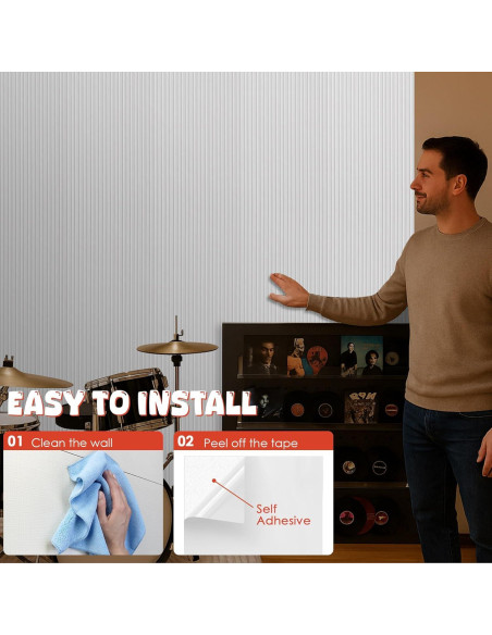 Paquete de 5 Paneles Acústicos EVENRISING 120x60 cm Aislantes