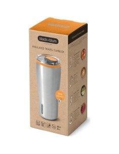 Vaso Aislado Black+Blum 600ml Acero Inoxidable Naranja 2