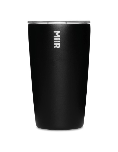 Vaso Aislado MiiR 355ml Acero Inoxidable Negro con Tapa