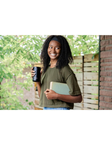 Taza de Viaje Ello Jones Acero Inoxidable 311ml Negra