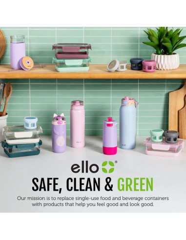 Taza de Viaje Ello Jones Acero Inoxidable 311ml Negra