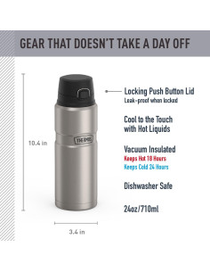 Botella de Bebida THERMOS Stainless King 710ml Acero Mate 2