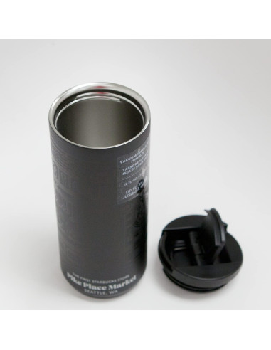 Taza de Acero Inoxidable Starbucks 12 oz Negra Aislada