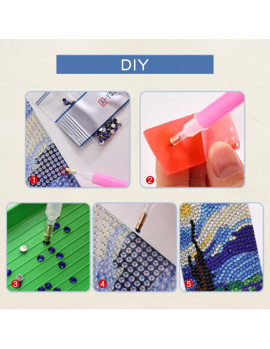 4 Marcadores de Diamante Van Gogh y Monet - Arte DIY