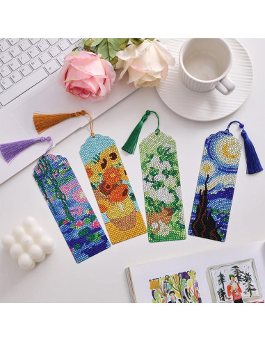 4 Marcadores de Diamante Van Gogh y Monet - Arte DIY
