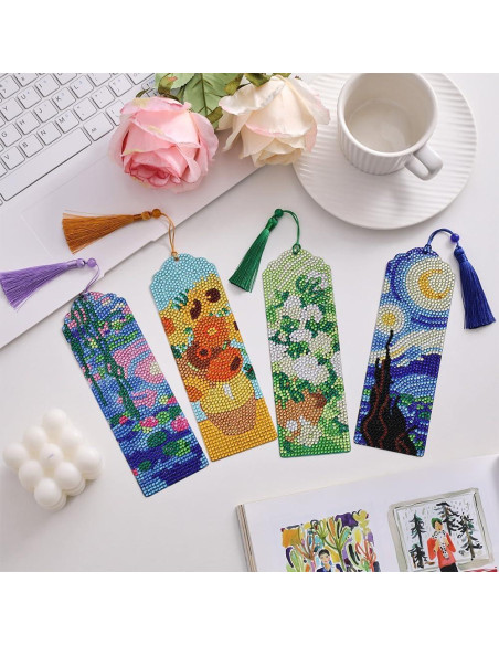 4 Marcadores de Diamante Van Gogh y Monet - Arte DIY