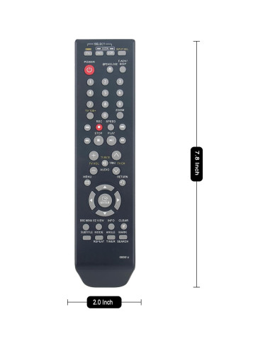 Control Remoto Reemplazo Samsung DVD-V9700 DVD-V9800