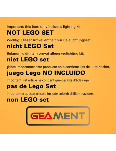 Kit de Luz LED GEAMENT para Lego 71040 Castillo Disney