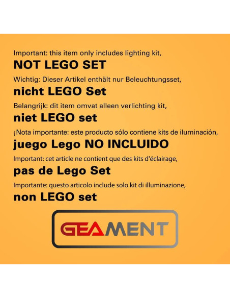 Kit de Luz LED GEAMENT para Lego 71040 Castillo Disney