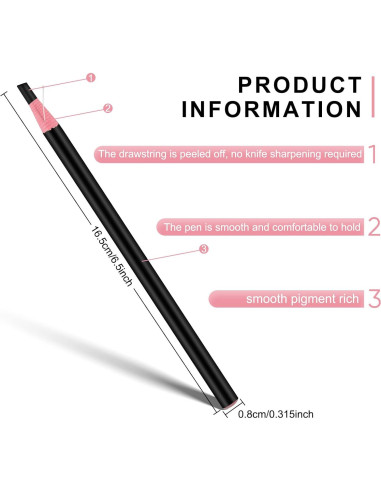 Lápices de Marcado Sabary 24 Pcs Cera Negro y Blanco 16.5 cm