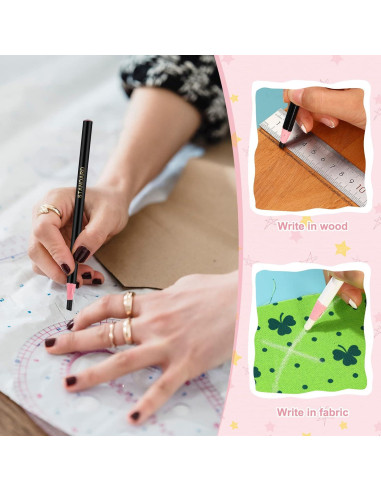 Lápices de Marcado Sabary 24 Pcs Cera Negro y Blanco 16.5 cm