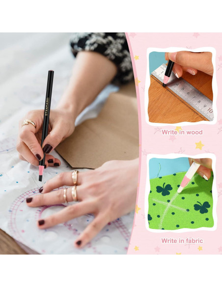 Lápices de Marcado Sabary 24 Pcs Cera Negro y Blanco 16.5 cm