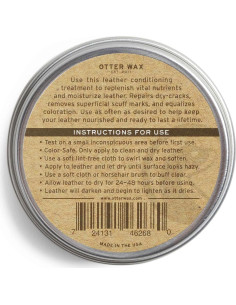 Acondicionador de Cuero Otter Wax Leather Salve 56.7g Natural 2