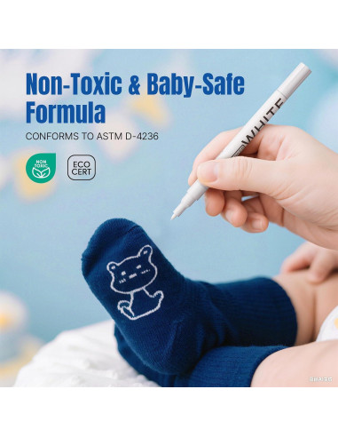 Marcador de Tela Blanco Gain-Art 0.7mm - Paquete de 2