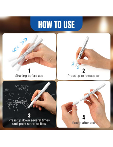 Marcador de Tela Blanco Gain-Art 0.7mm - Paquete de 2