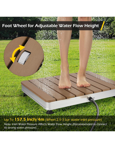 Ducha Exterior Portátil Dyna-Living 400 cm Ajustable