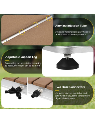 Ducha Exterior Portátil Dyna-Living 400 cm Ajustable