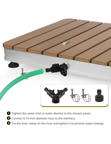 Ducha Exterior Portátil Dyna-Living 400 cm Ajustable