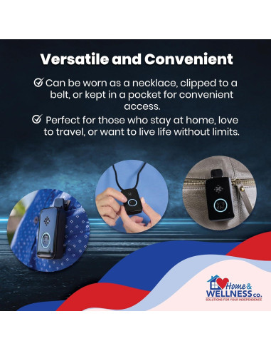 Dispositivo de Alerta Médica Home&Wellness - Sin Detección de Caídas - Batería de Larga Duración