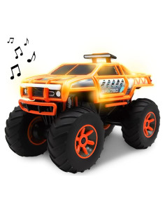 Camión Monster Naranja Motorizado con Luces y Sonidos 23cm