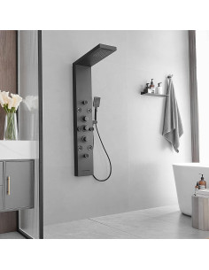 Panel de Ducha 6 en 1 BWE Acero Inoxidable Negro Mate 2