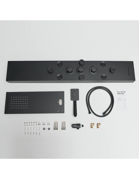 Panel de Ducha 6 en 1 BWE Acero Inoxidable Negro Mate