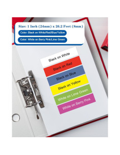 Paquete de 6 cintas TZe 24mm Unismar para Brother P Touch 2