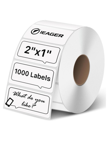 Etiquetas Térmicas iEager 50x25mm Blancas 1000/Rollo