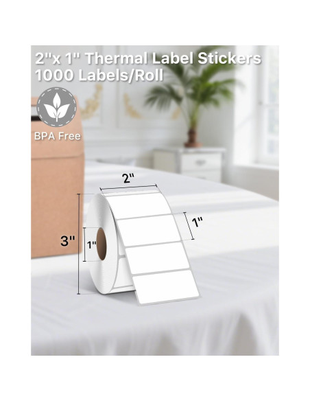 Etiquetas Térmicas iEager 50x25mm Blancas 1000/Rollo