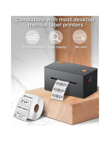 Etiquetas Térmicas iEager 50x25mm Blancas 1000/Rollo