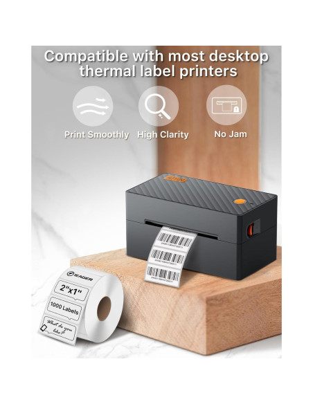 Etiquetas Térmicas iEager 50x25mm Blancas 1000/Rollo