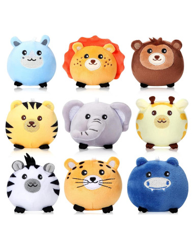 Skylety 9 Mini Animales de Peluche 8 cm para Regalos