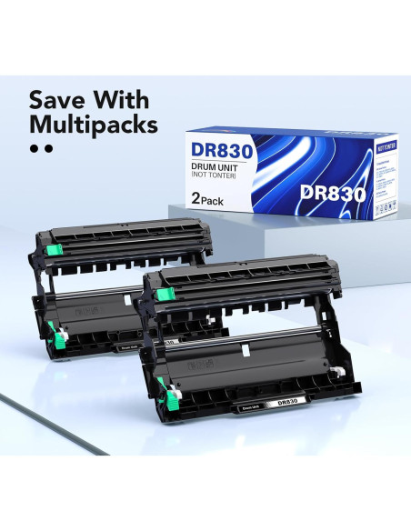 Unidad de Tambor DR830 Colorfly - Paquete de 2, Compatible con TN830