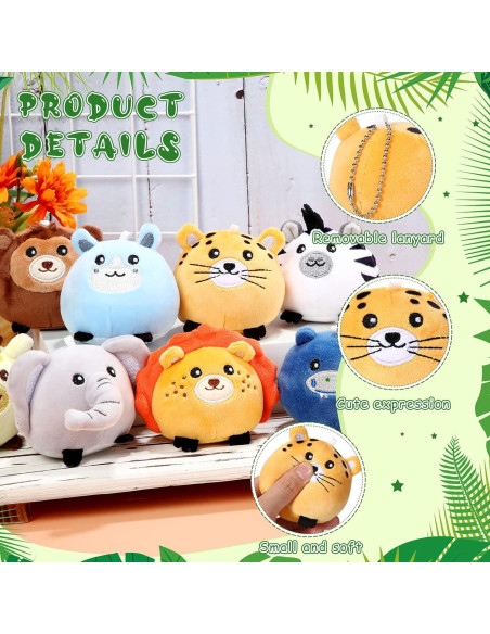 Skylety 9 Mini Animales de Peluche 8 cm para Regalos