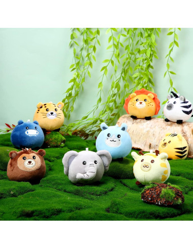 Skylety 9 Mini Animales de Peluche 8 cm para Regalos