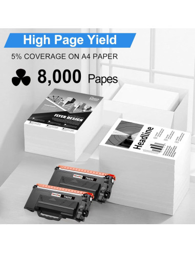 Cartucho de Tóner TN850 Alto Rendimiento HenceBuy - Paquete de 2