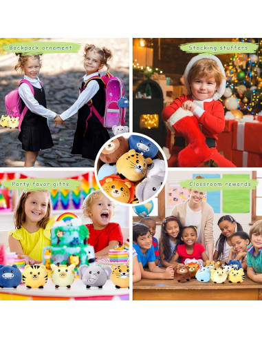 Skylety 9 Mini Animales de Peluche 8 cm para Regalos