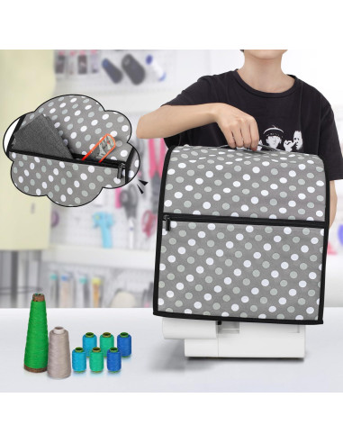 Funda para Serger LUXJA con Bolsillos - Compatible con Singer y Brother